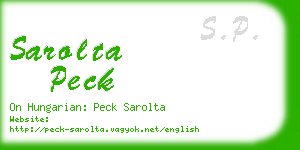 sarolta peck business card